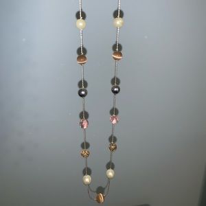 Assorted Beaded Silver Necklace